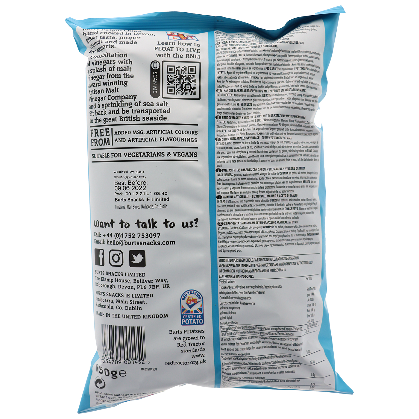 Burts, Sea Salt & Malt Vinegar
