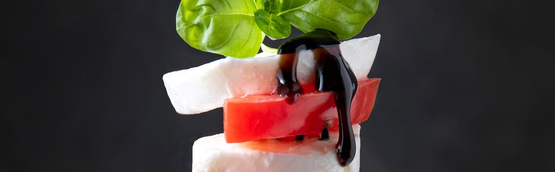 Balsamico, tomate und Mozarella