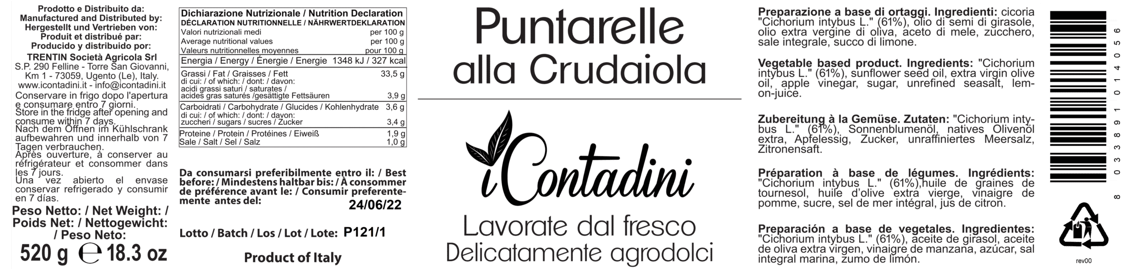 I Contadini, Cime di Rape alla Pugliese in olio EVO