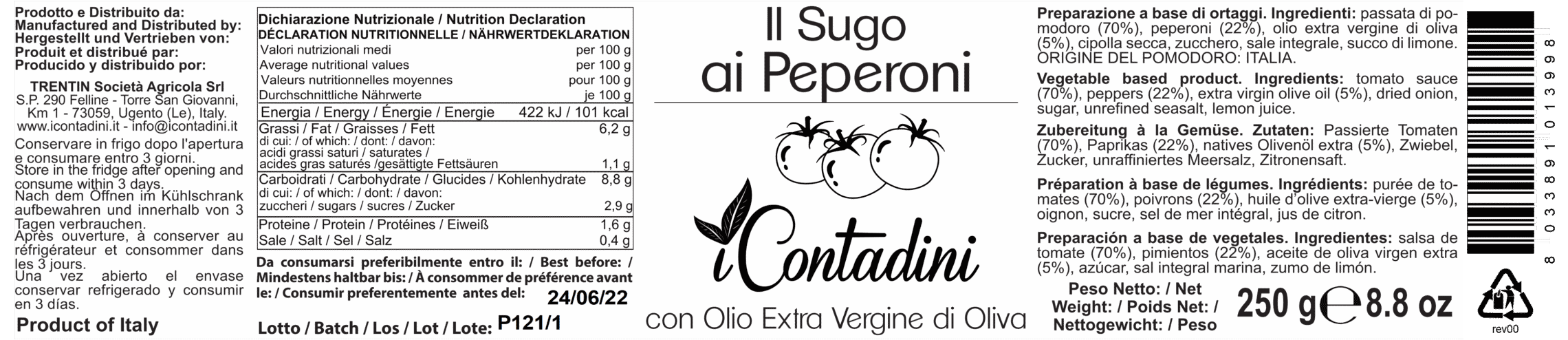 I Contadini, " Il Sugo " ai Peperoni essicati