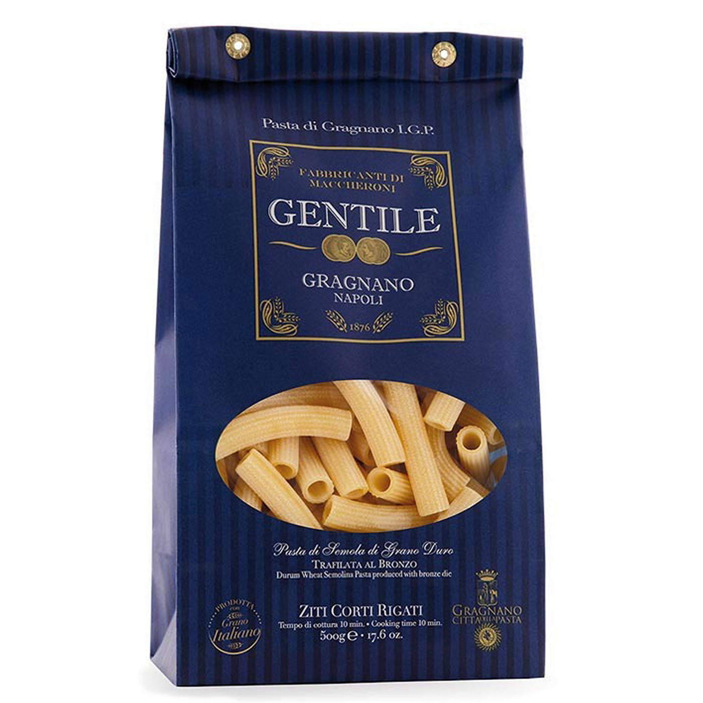 Gentile, Ziti corti rigate, Pasta di Gragnano IGP