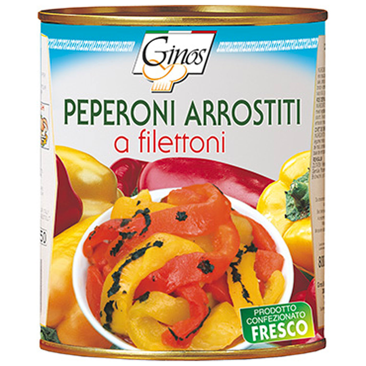 Ginos, Peperoni arrostiti a filettoni dal fresco in acqua