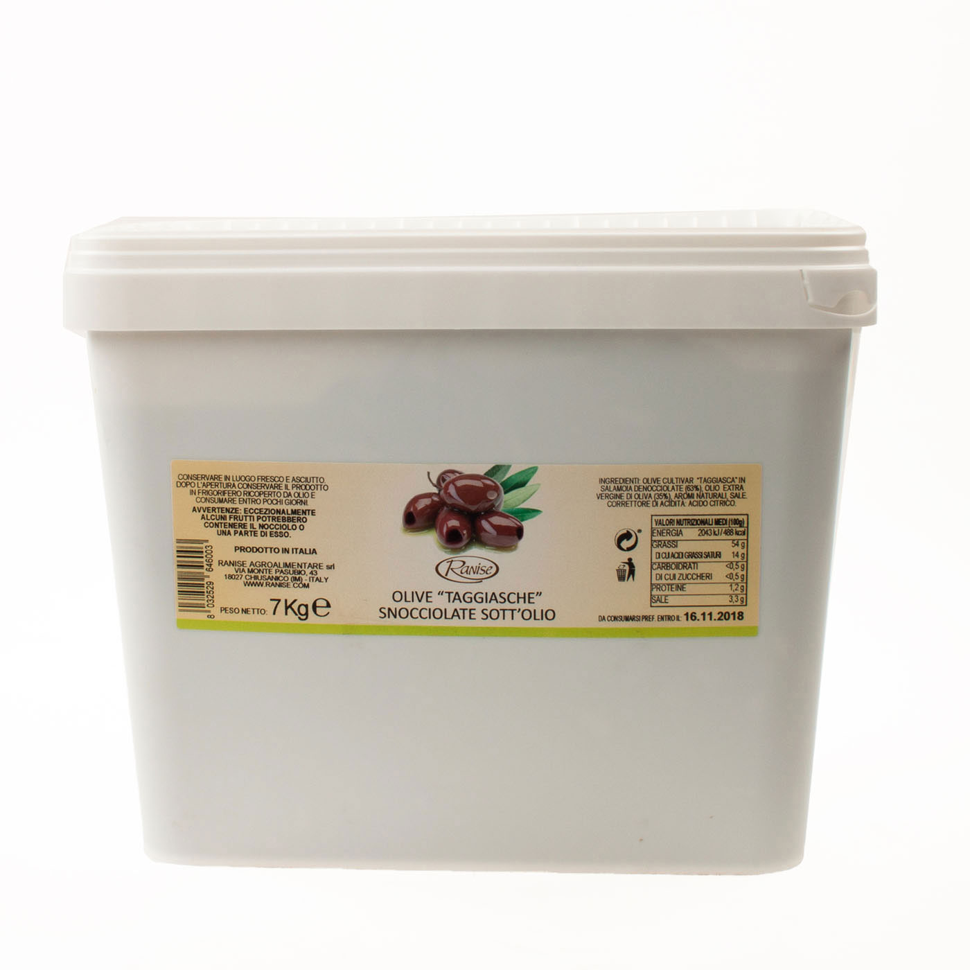 Ranise, Olive Taggiasche, snocciolate in Olio extra vergine di oliva