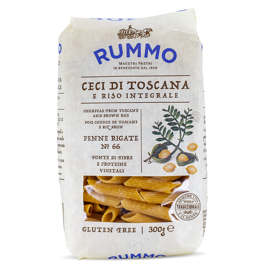 Rummo, Penne Rigate aus Kichererbsen und Reis